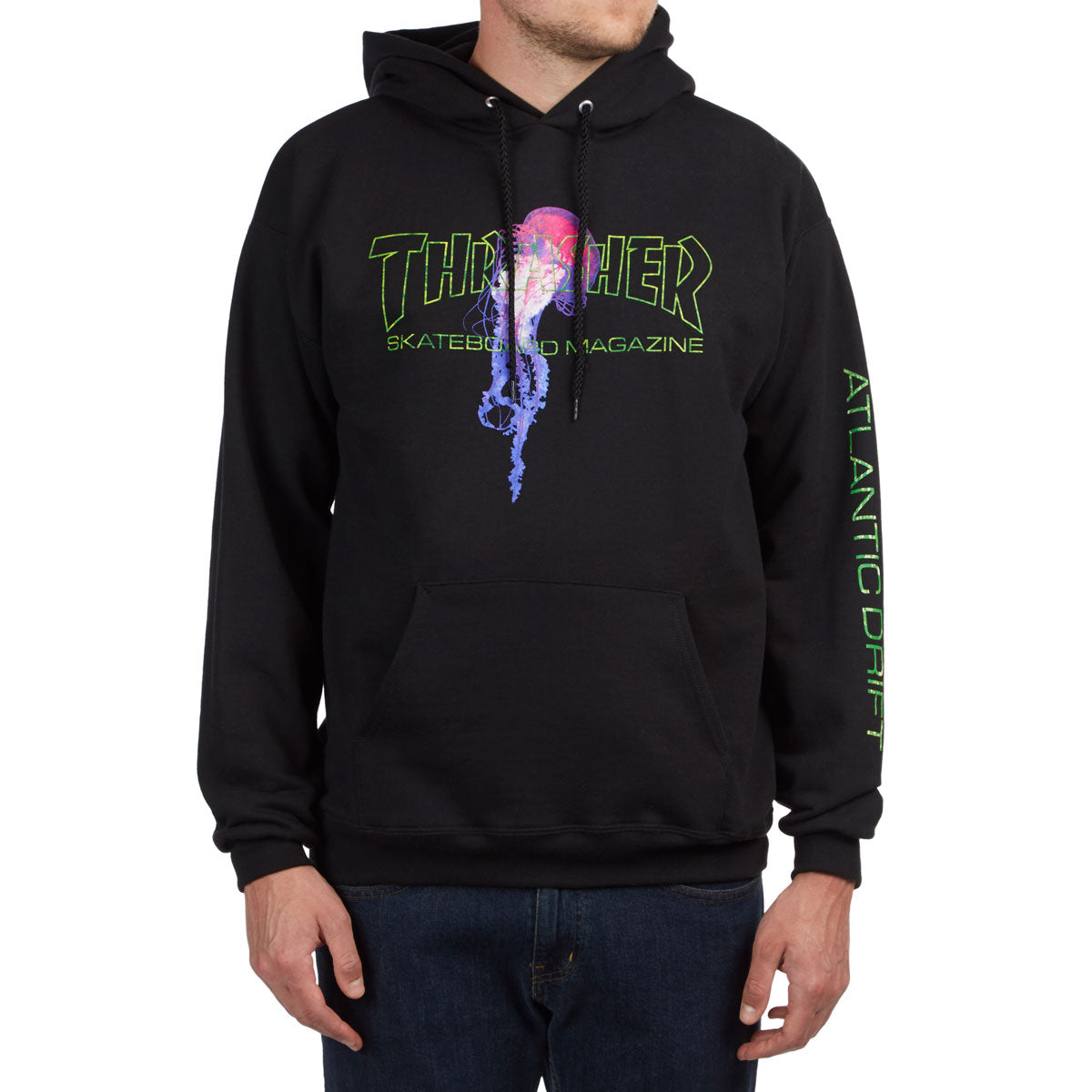 Thrasher Atlantic Drift Hoodie - Black image 1