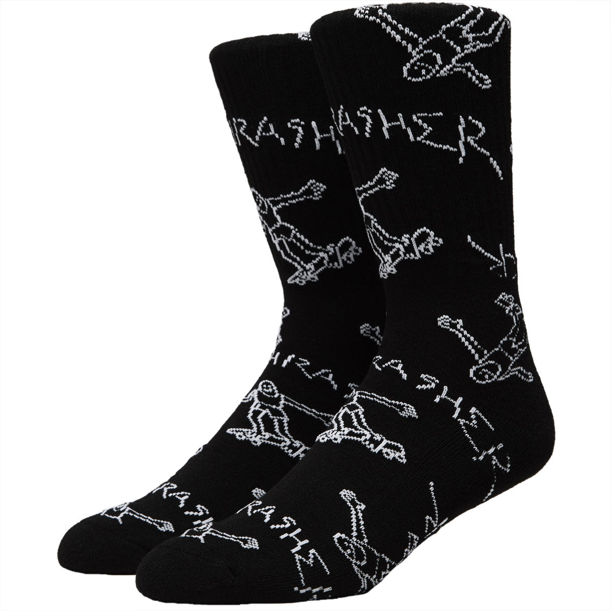 Thrasher Gonz Logo Crew Socks - Black