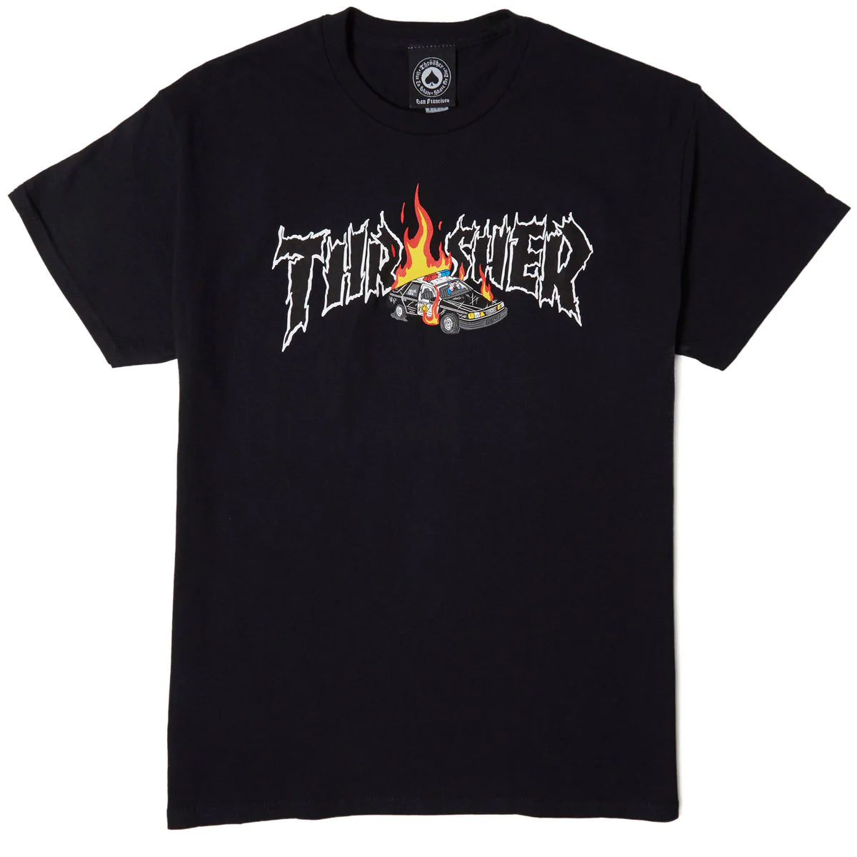 Thrasher Cop Car T-Shirt - Black image 1