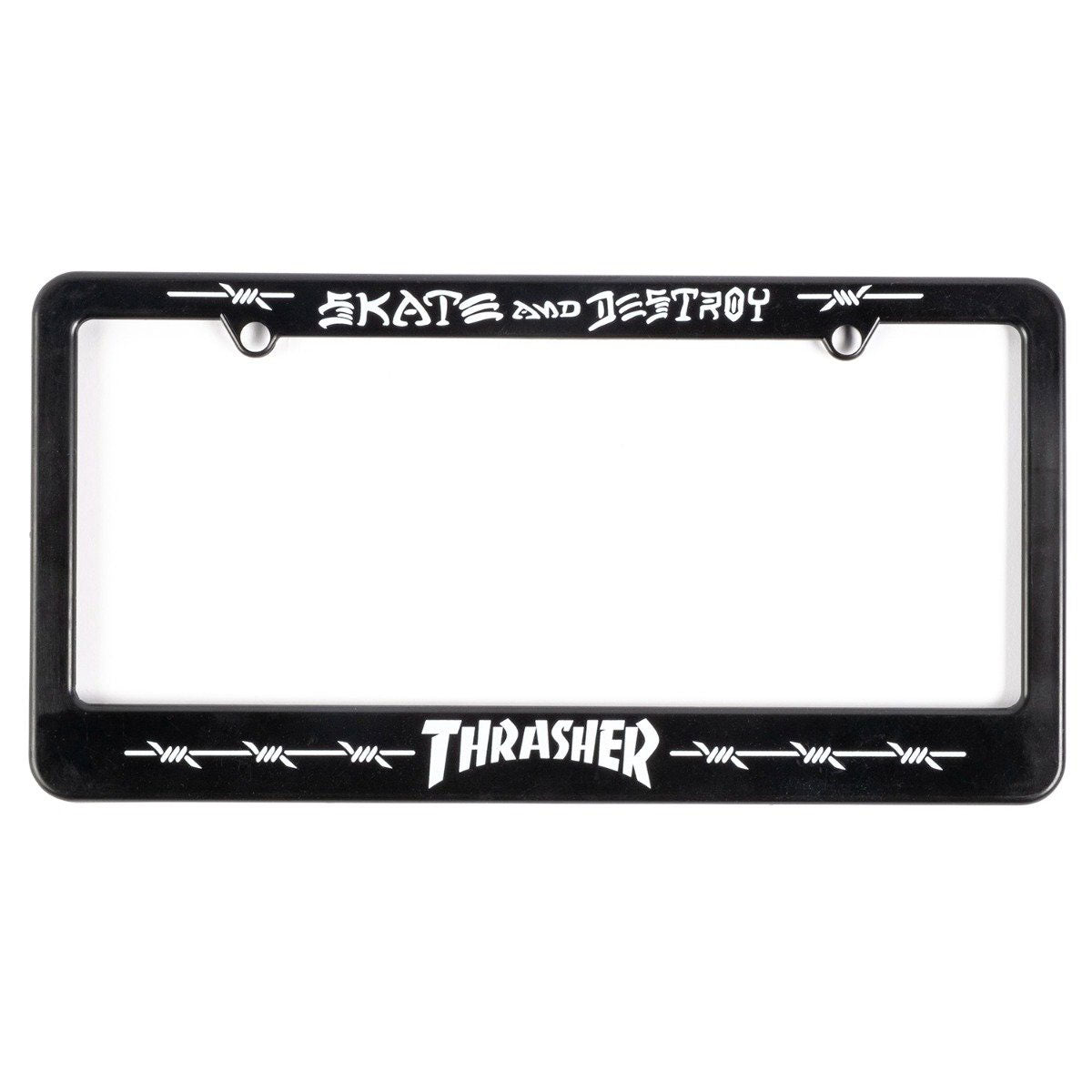 Thrasher Barbed Wire License Plate Holder - Black image 1