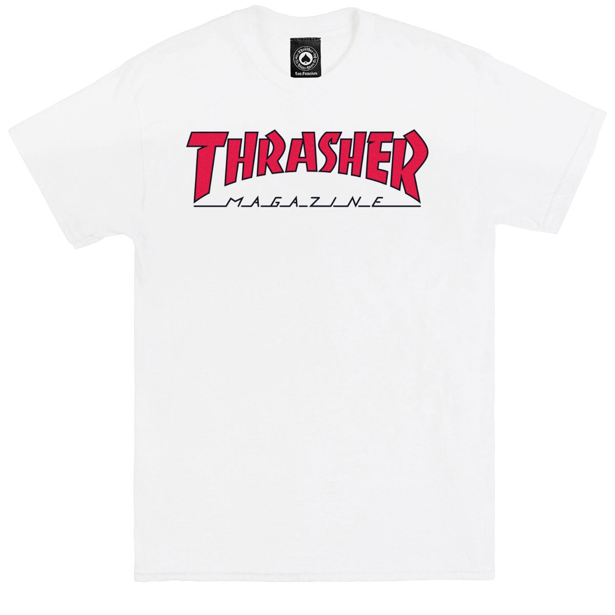 Thrasher Outlined T-Shirt - White/Red image 1