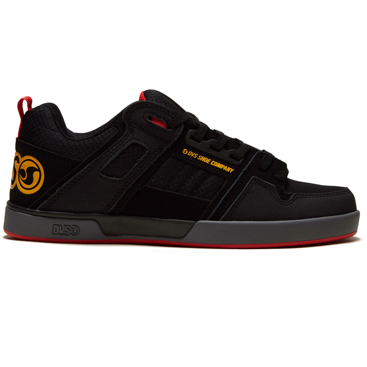 DVS Comanche 2.0+ Shoes - Black/Yellow/Red Nubuck image 1