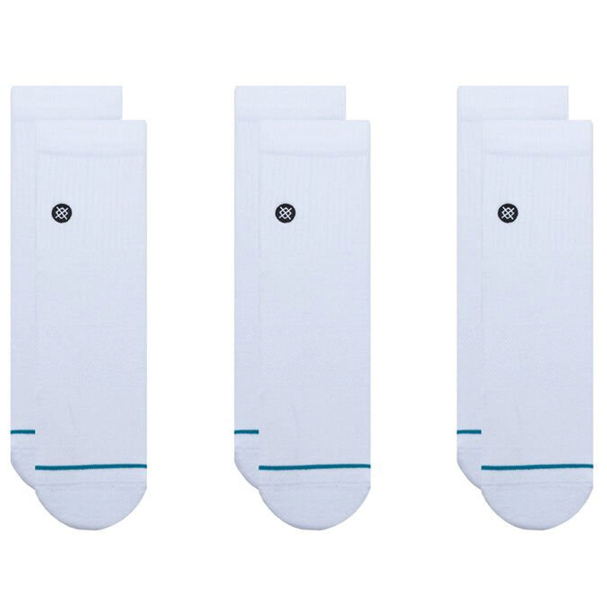 Stance Icon Quarter 3 Pack Socks - White image 2