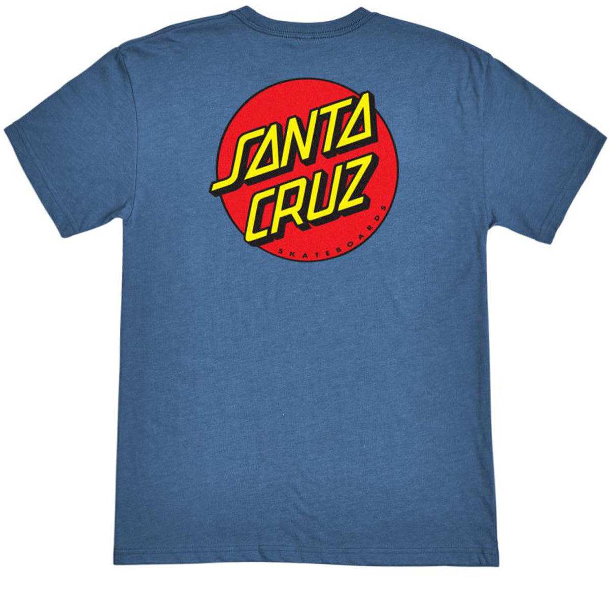Santa Cruz Classic Dot Chest T-Shirt - Heather Cool Blue image 2