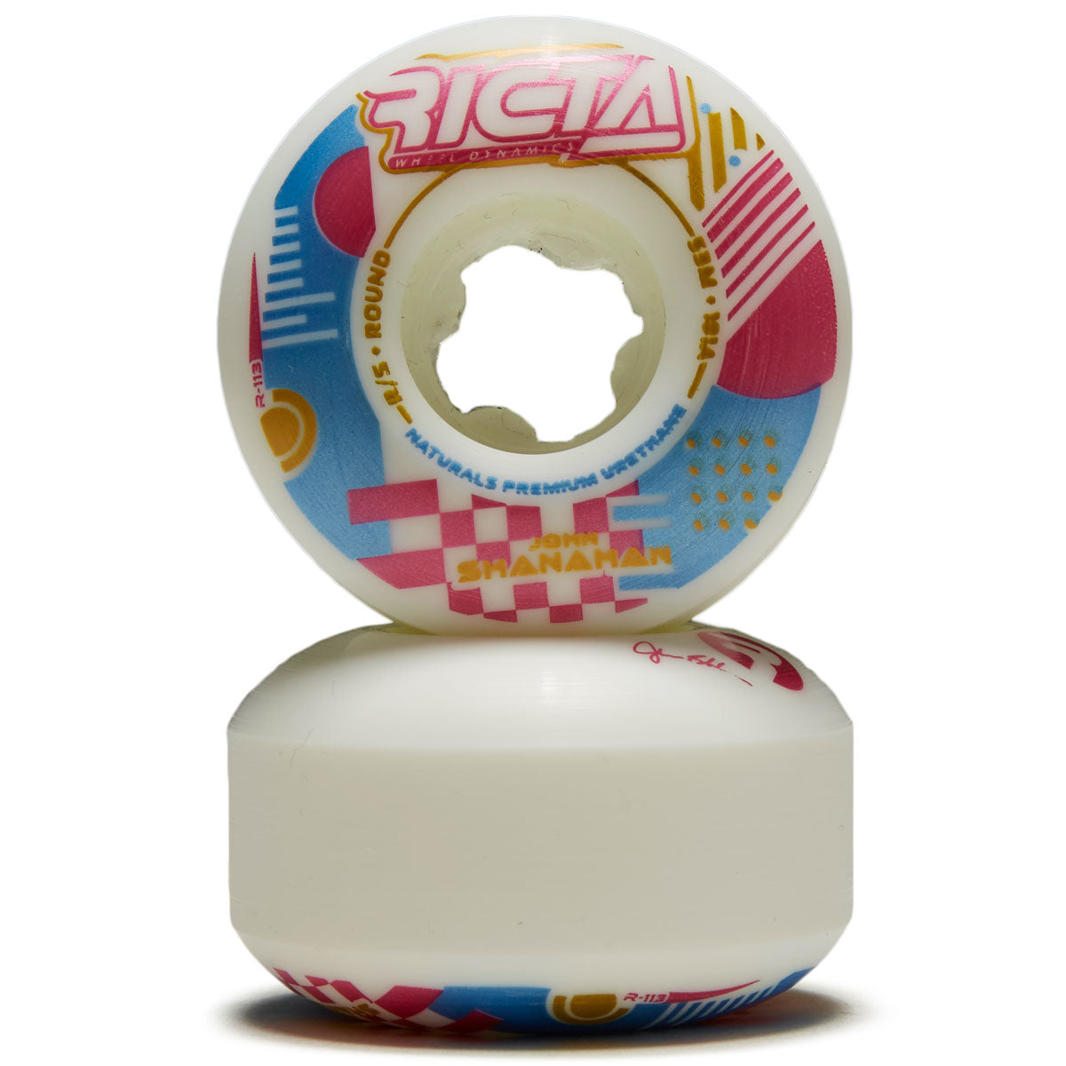 Ricta Shanahan Flux Naturals Round 101a Skateboard Wheels - White - 53mm image 2