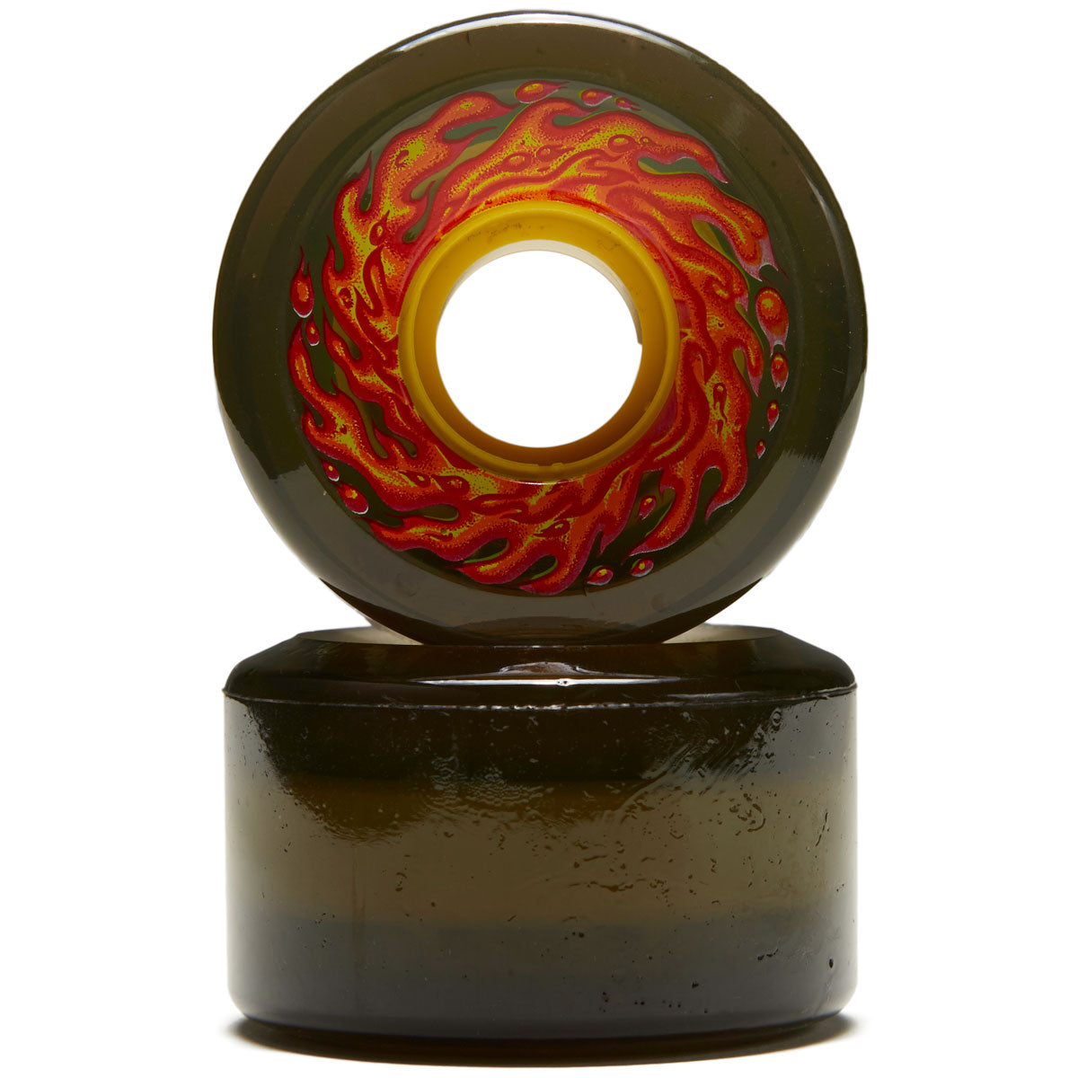Slime Balls Flame Mini OG Slime 78a Skateboard Wheels - Trans Black - 54.5mm image 2