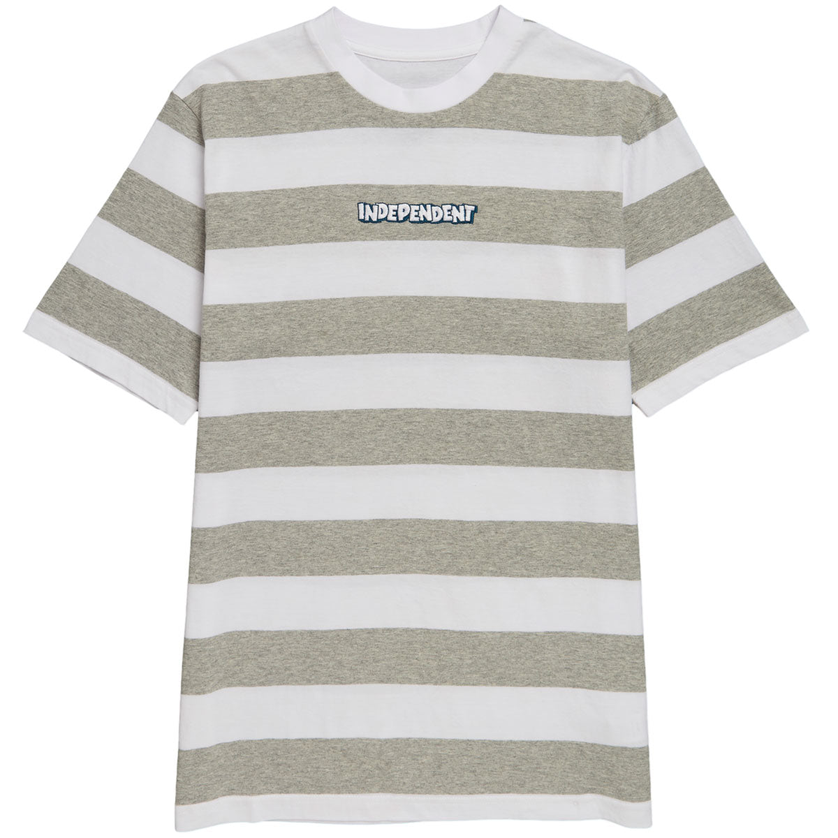 Independent Bounce Stripe T-Shirt - White/Grey Heather