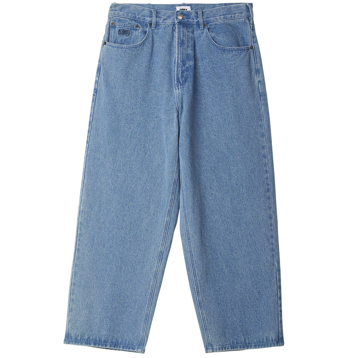 パンツ 00 archive MACK DADDY damage buggy denim Obey Bigwig Baggy Denim Jeans - Light Indigo – Daddies Board