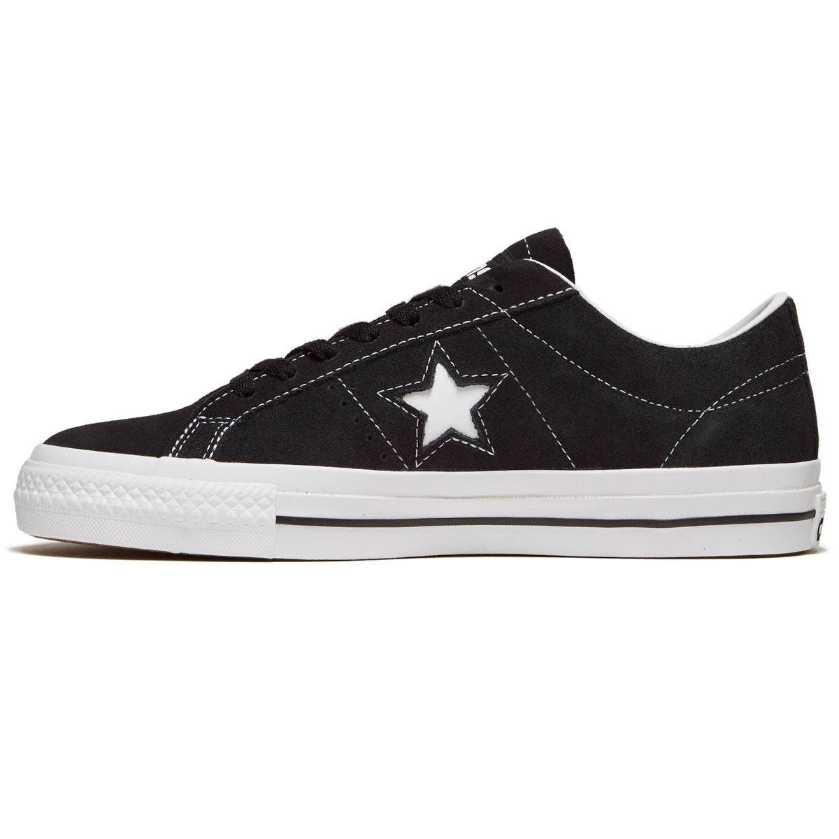 Converse One Star Pro Ox Shoes - Black/Black/White image 2