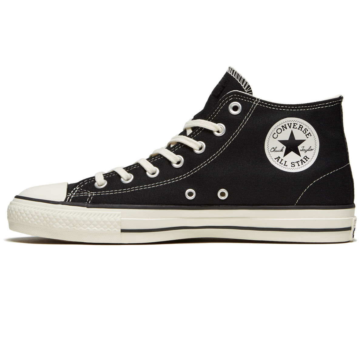 Converse Chuck Taylor All Star Pro Mid Shoes - Black/Black/Egret image 2