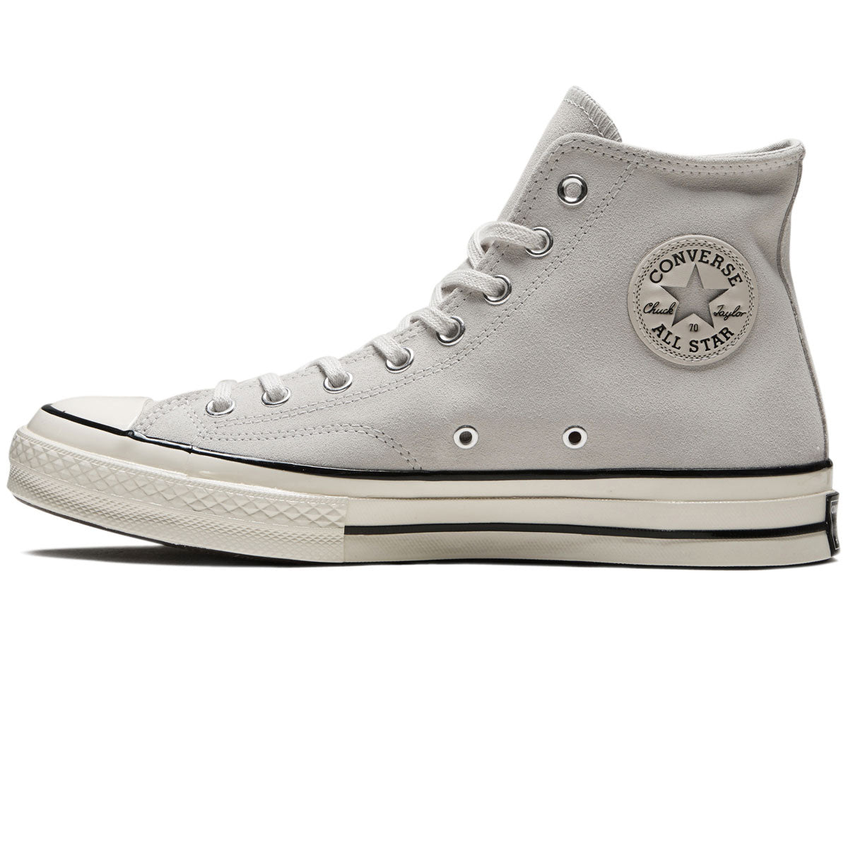 Converse Chuck 70 Suede Hi Shoes - Pale Putty/Egret/Black image 2