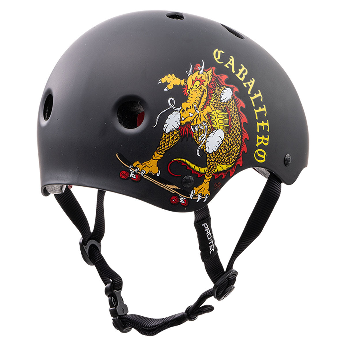 Pro-Tec Classic Certified Cab Dragon Helmet - Matte Black image 2