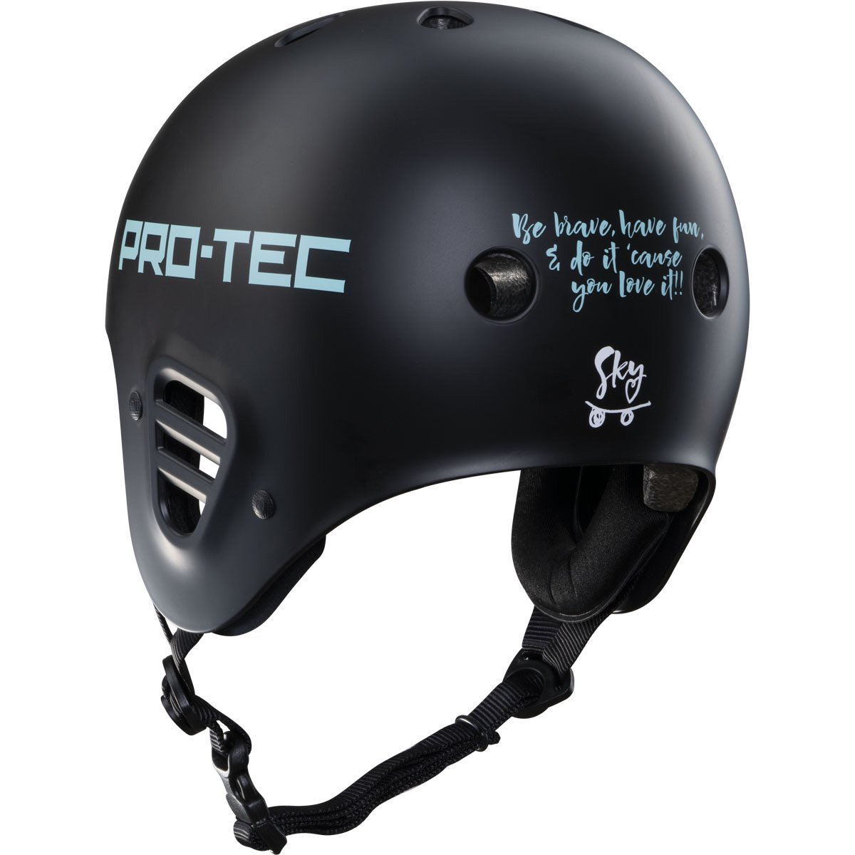 Pro-Tec Full Cut Certified Sky Brown Helmet - Black image 2