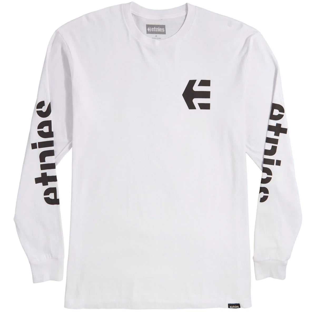 Etnies Icon Long Sleeve T-Shirt - White/Black image 1