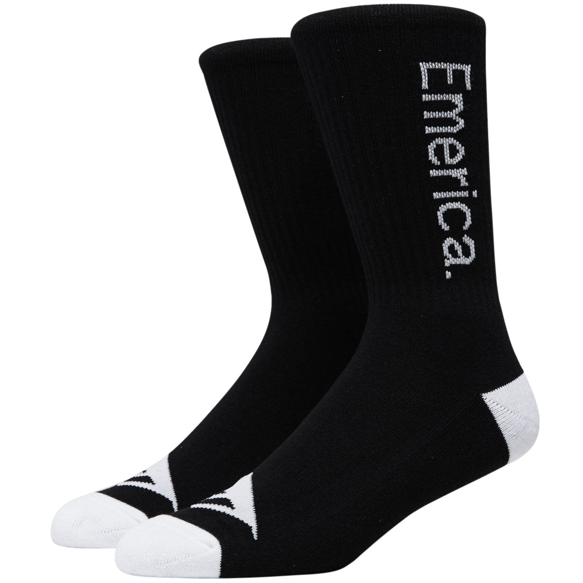 Emerica Pure Crew Socks - Black/White image 1
