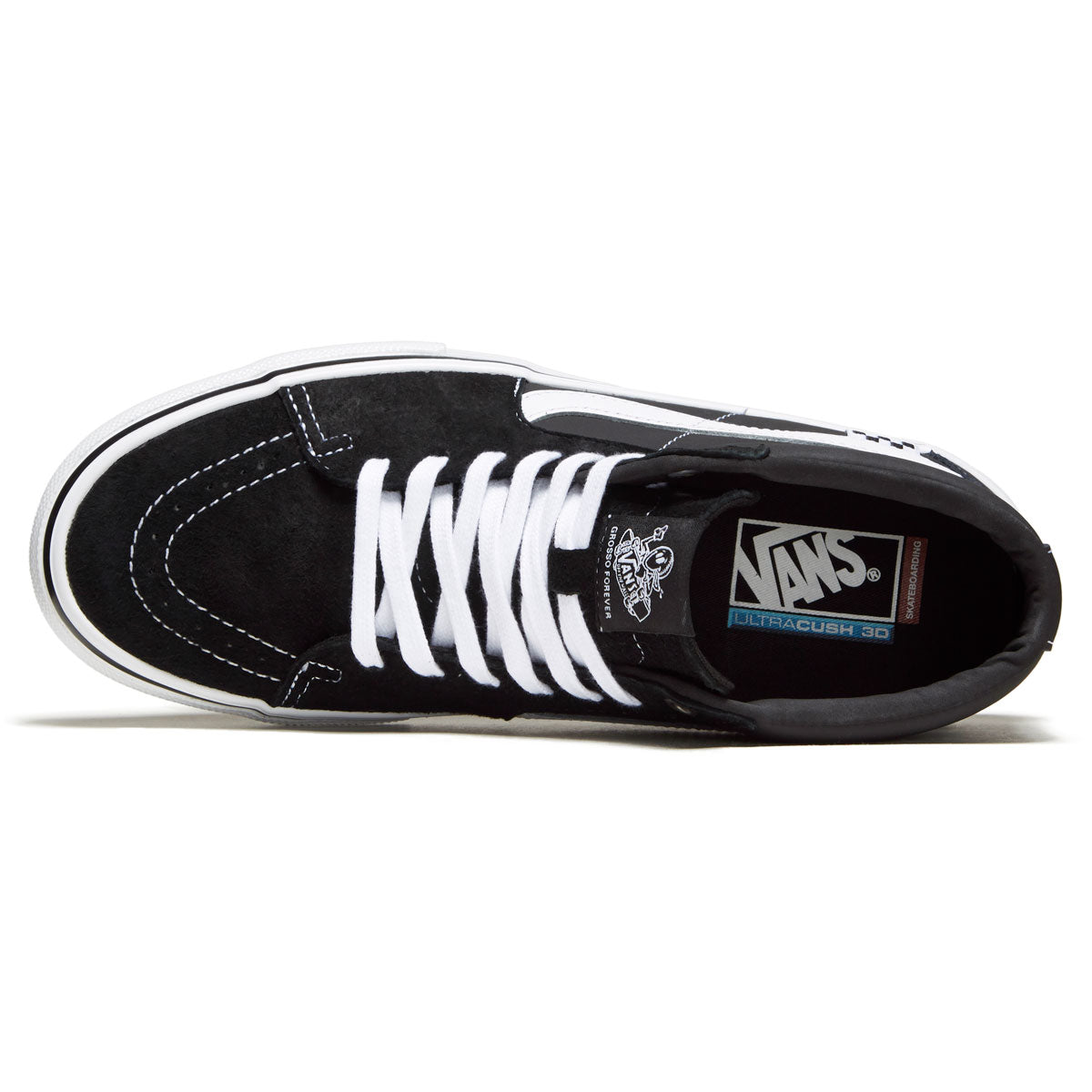 Vans Grosso Sk8 Mid Shoes - Black/White/Emo Leather image 3