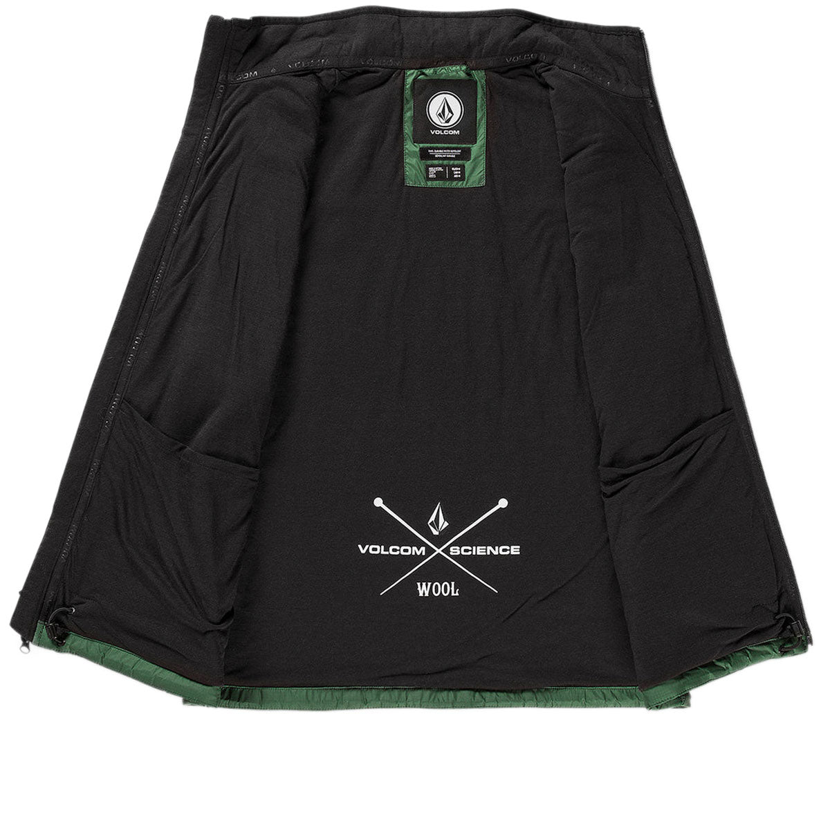 Volcom Utility Puff Vest Snowboard Jacket - Military image 4