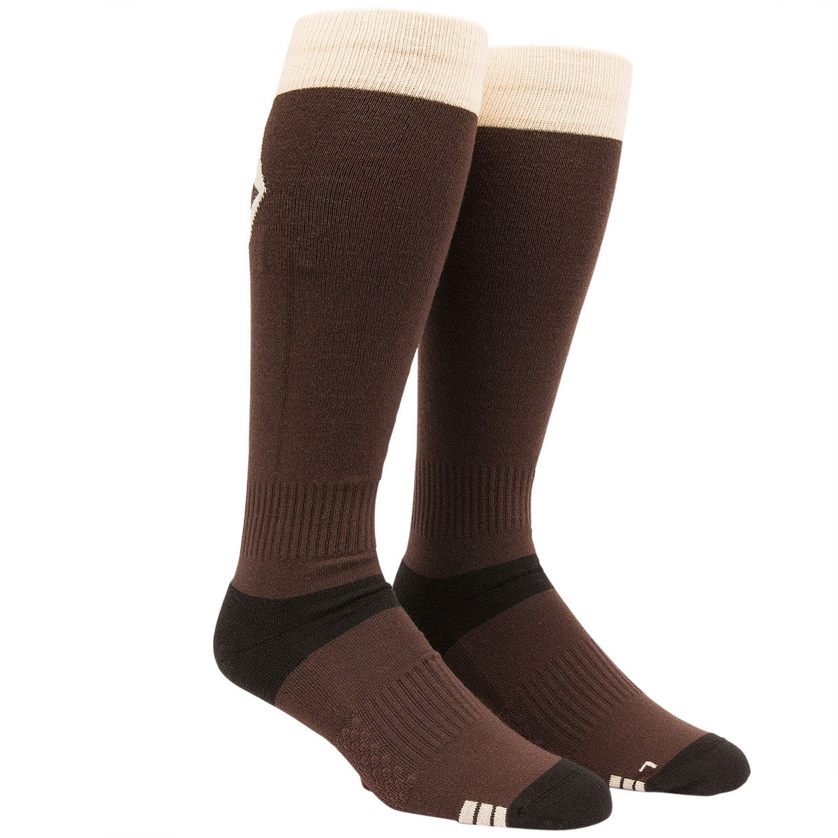 Volcom Synth Snowboard Socks - Brown - LG/XL image 1