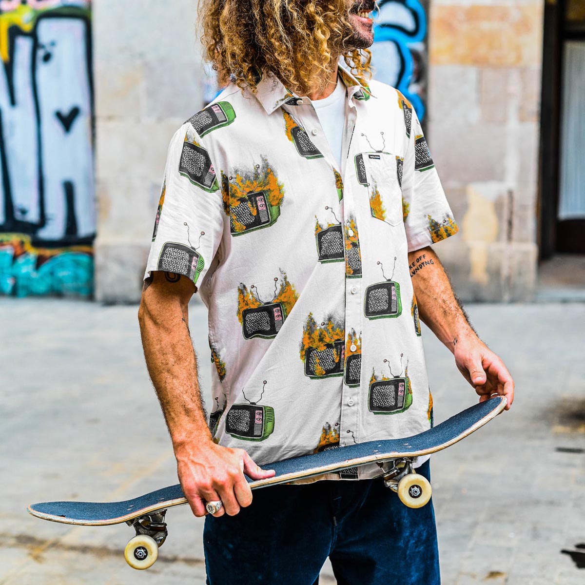 Volcom Fa J Hager Woven Shirt - Whitecap Grey image 2
