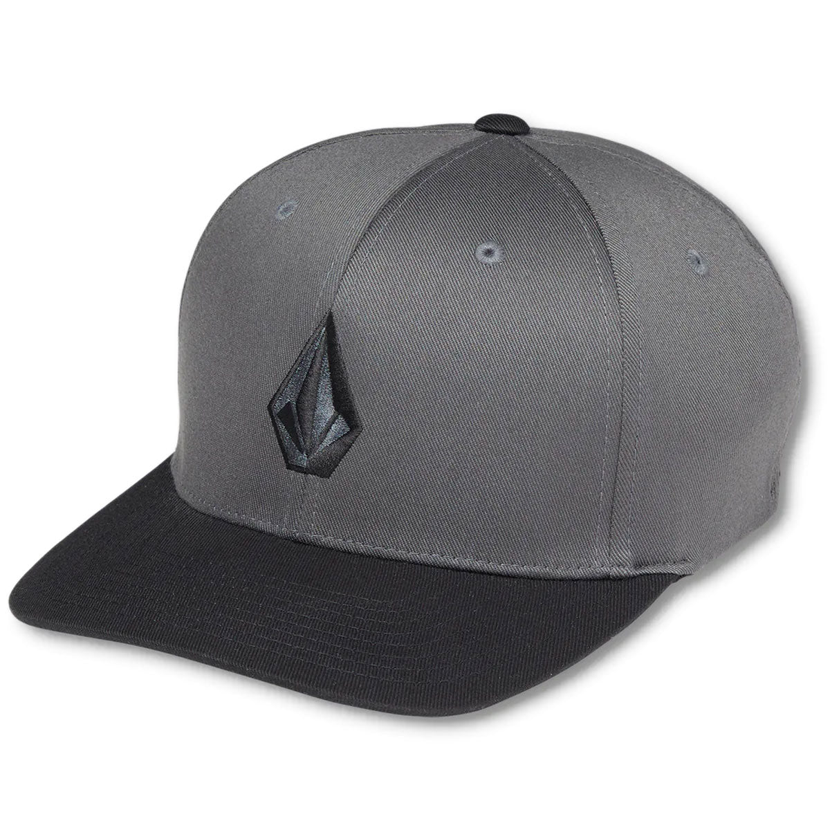Volcom Full Stone Flexfit Hat - Asphalt Black image 1