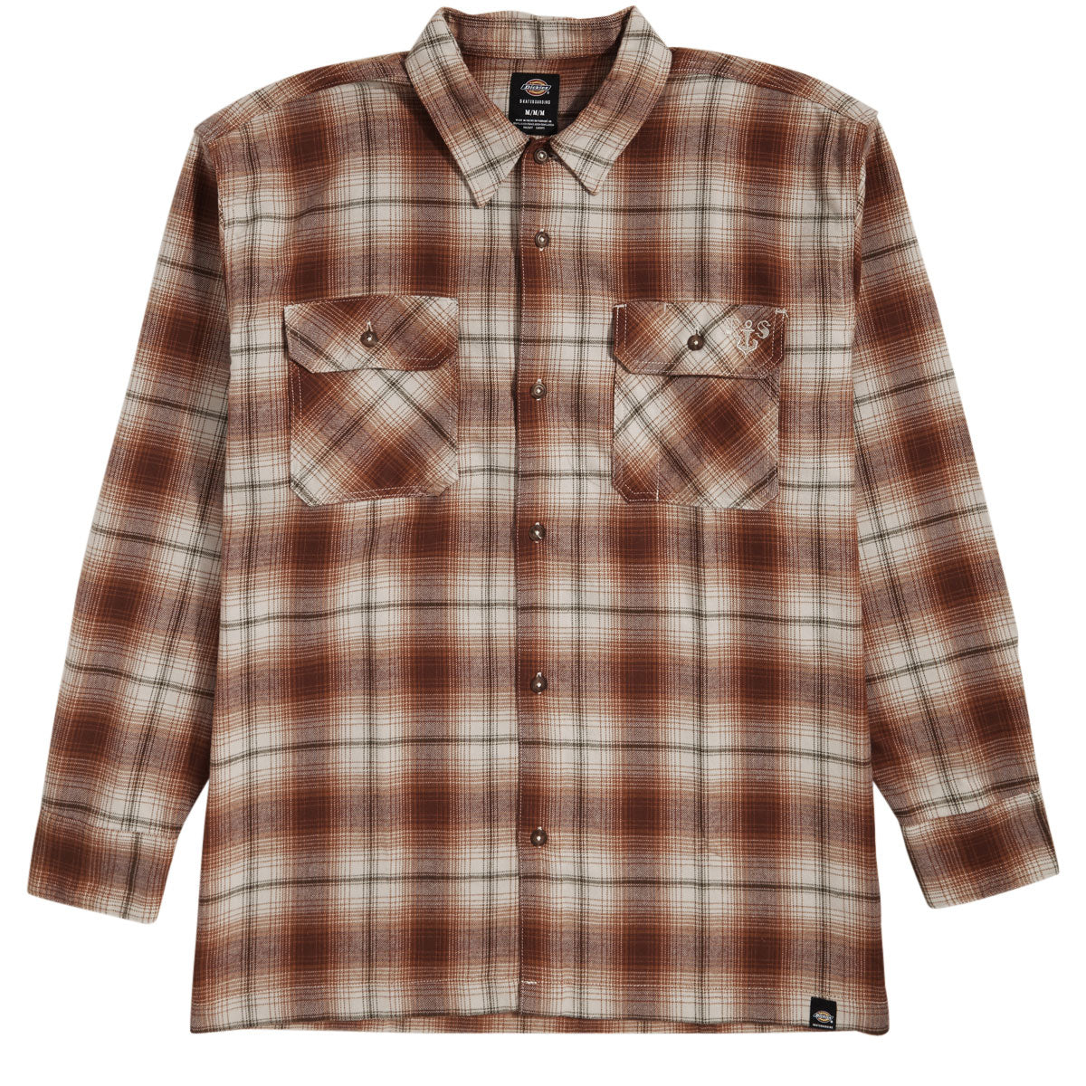 Dickies Ronnie Sandoval Brushed Flannel Shirt - Burnt Ombre Plaid image 1