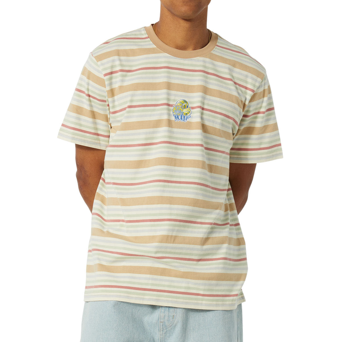 HUF Cheshire Stripe Knit Shirt - Cream image 1