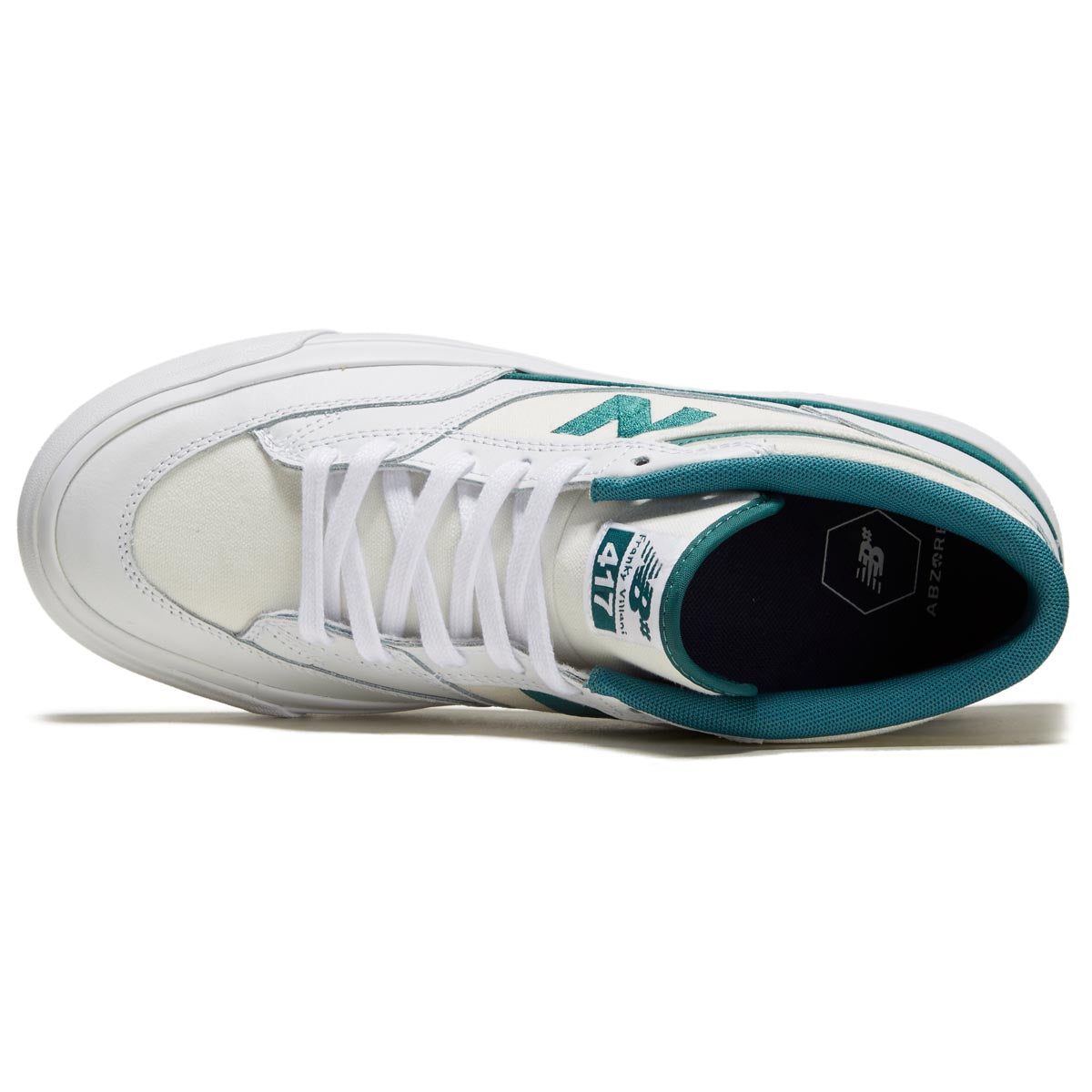 New Balance 417 Villani Shoes - White/Vintage Teal image 3