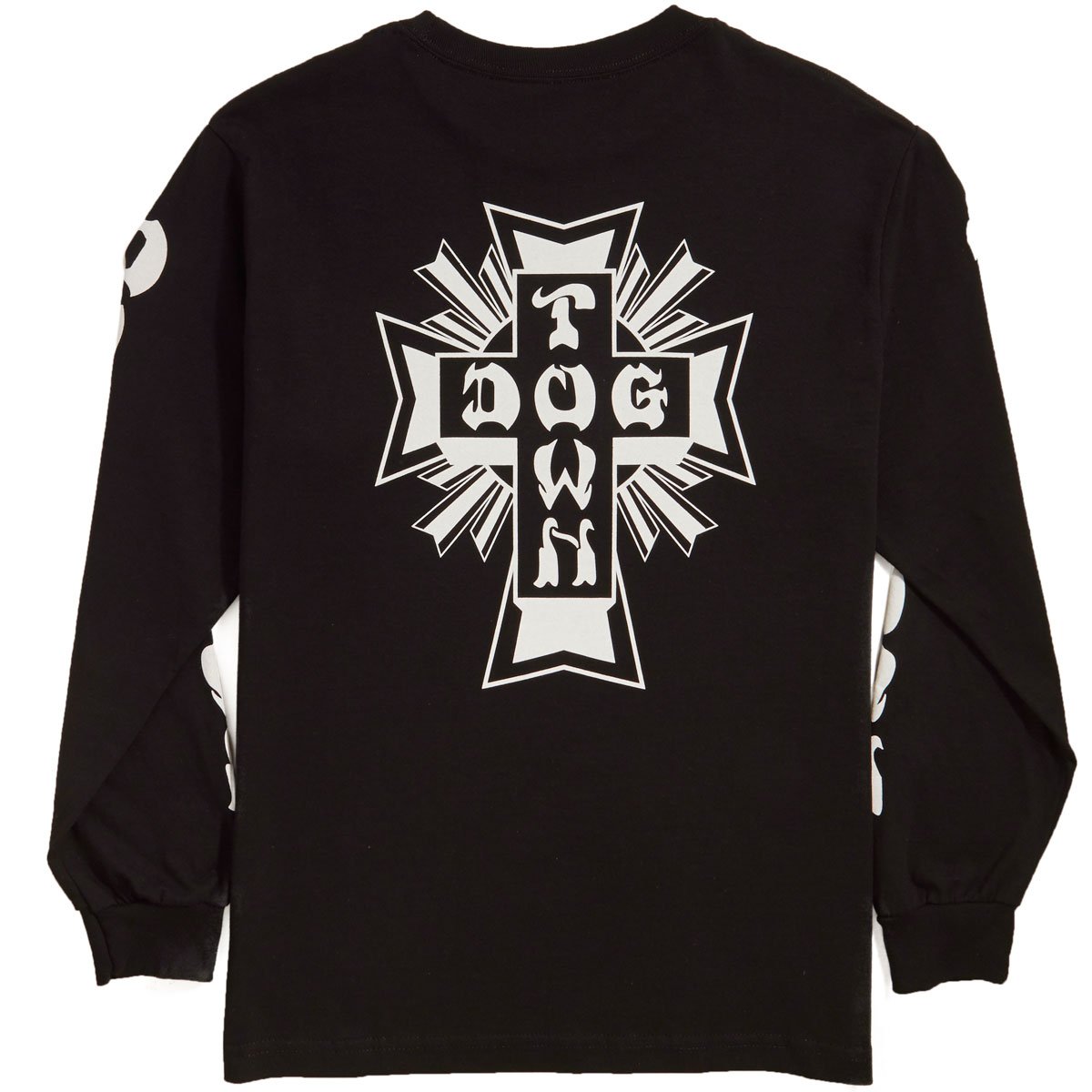Dogtown Cross Logo Long Sleeve T-Shirt - Black/White image 1