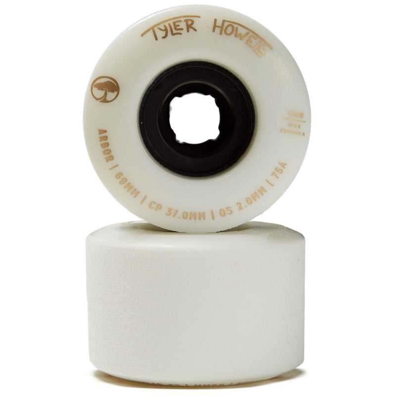 Arbor Vice Tyler Howell 75a Longboard Wheels - White - 69mm