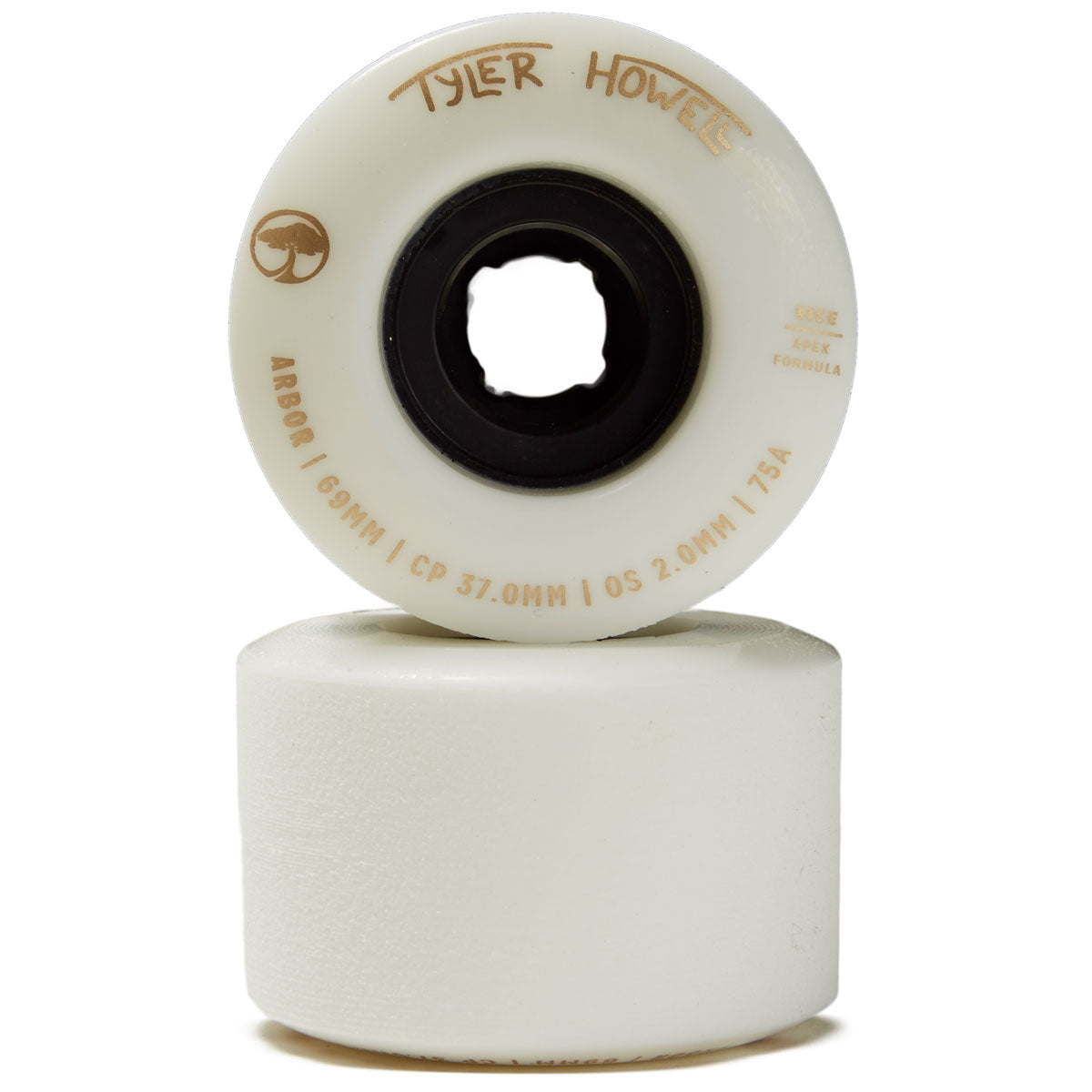 Arbor Vice Tyler Howell 75a Longboard Wheels - White - 69mm image 2