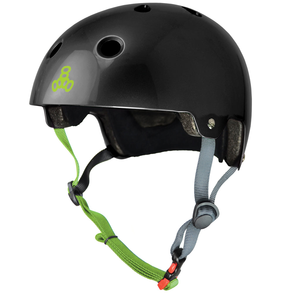 Triple Eight Dual Certified EPS Helmet - Black/Zest Gloss image 1