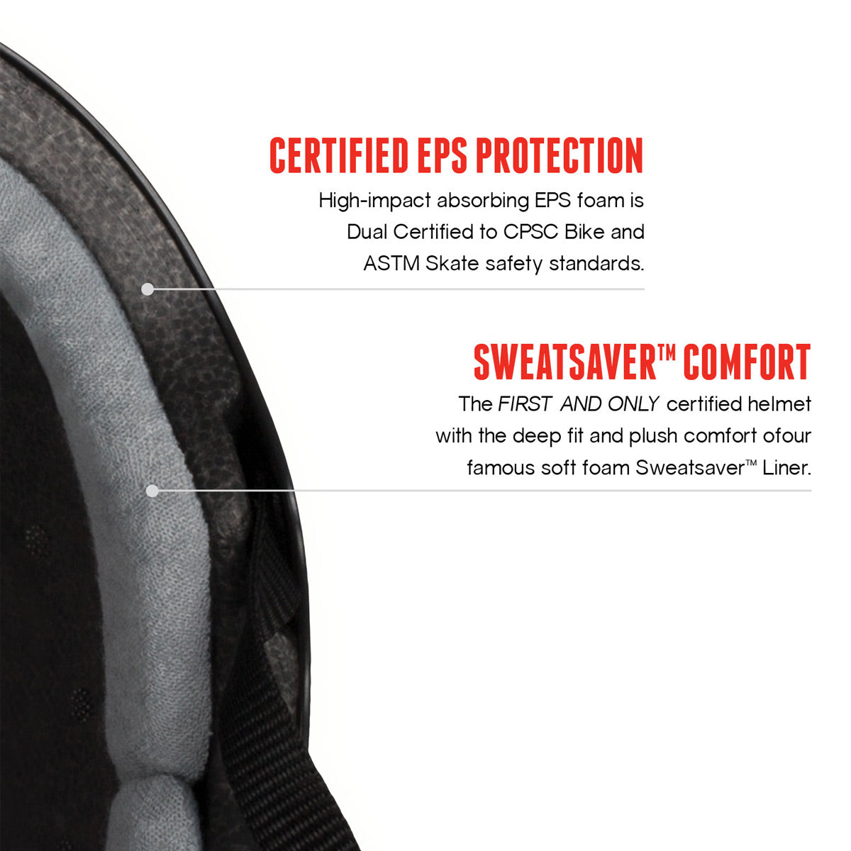 Triple Eight Certified Sweatsaver Helmet - Black Gloss image 2