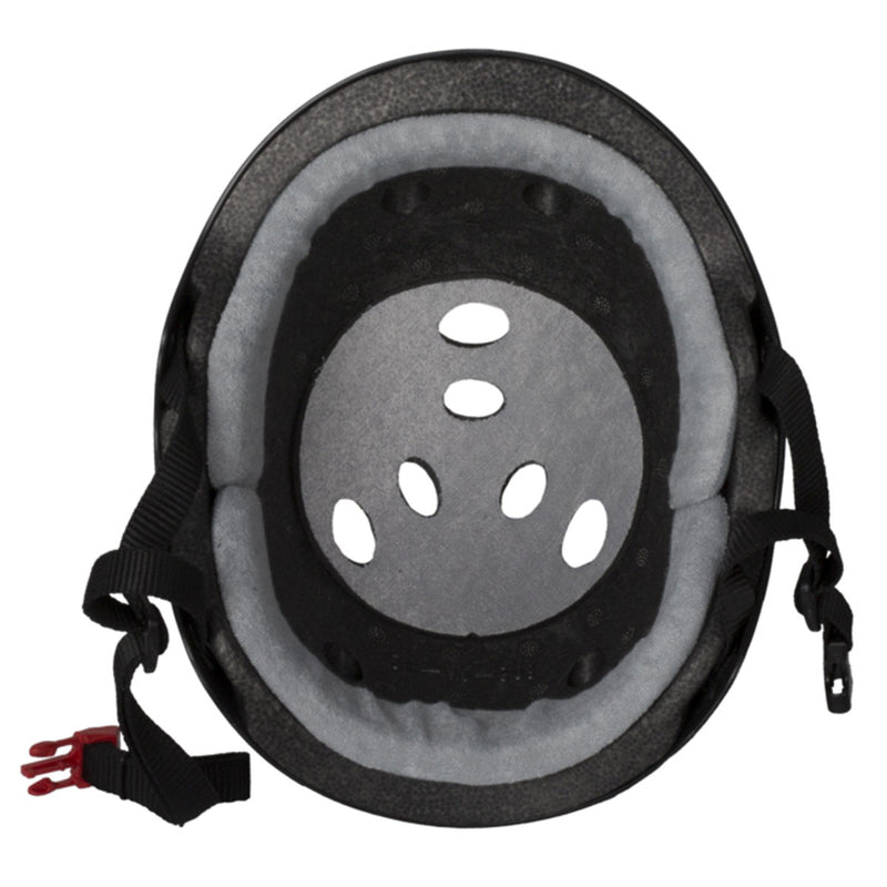 Triple Eight Certified Sweatsaver With Visor Helmet - Black Rubber
