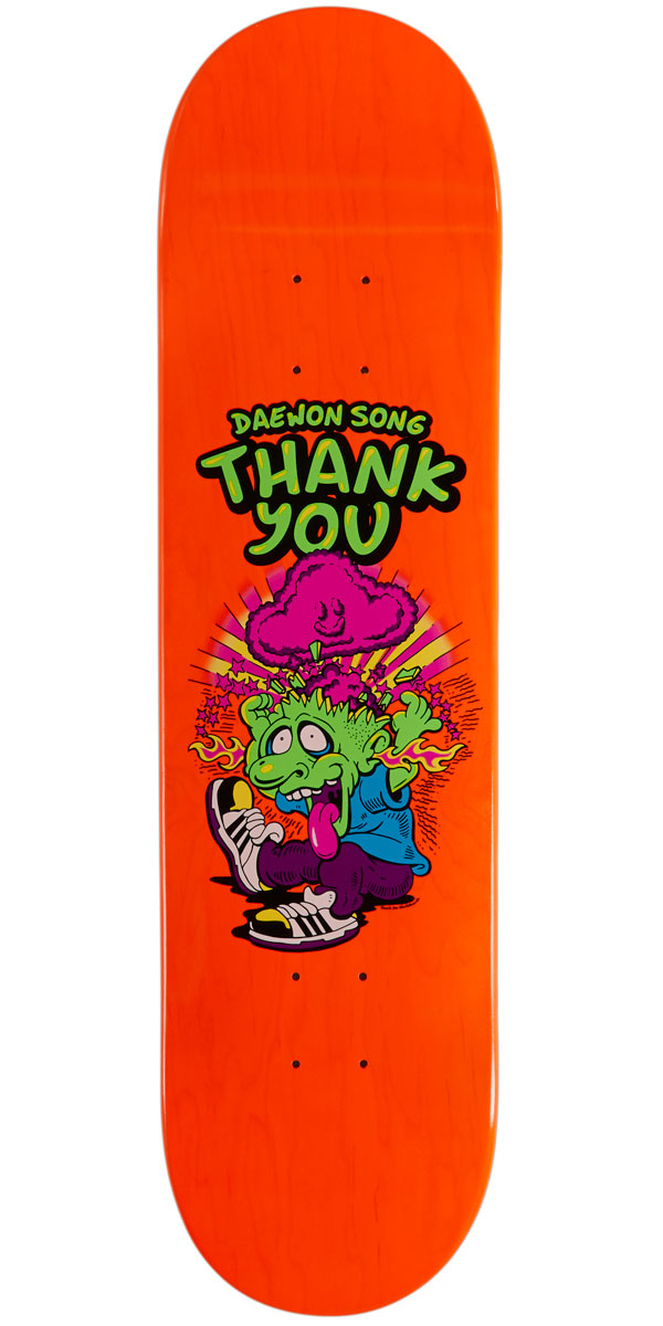 Thank You Daewon Song Mind Blown Skateboard Deck - Neon Orange - 8.12