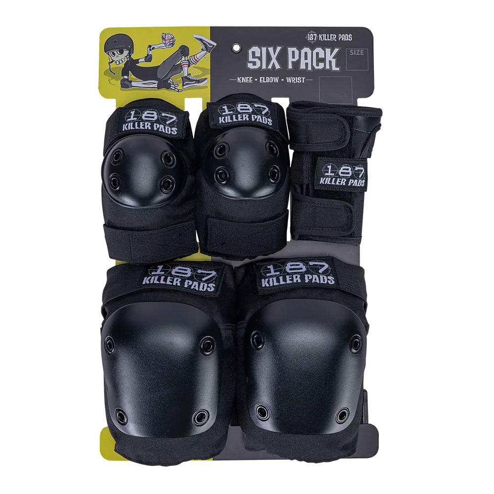187 Six Pack of Adult Pads - Black