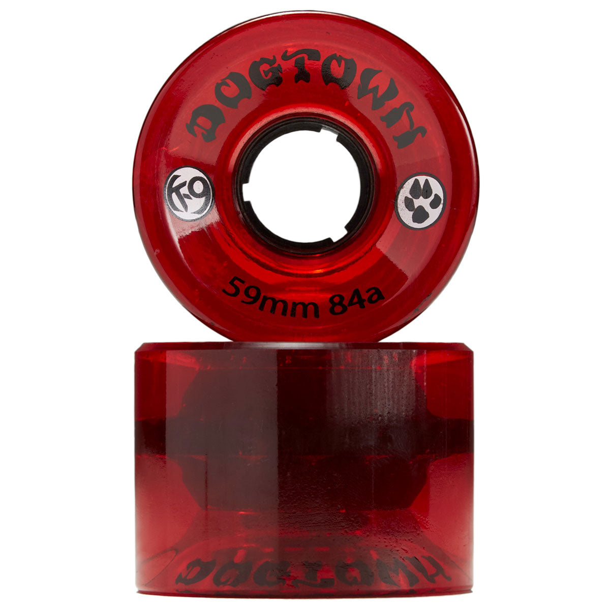 Dogtown K-9 Cruiser 84a Skateboard Wheels - Clear Red - 59mm image 2