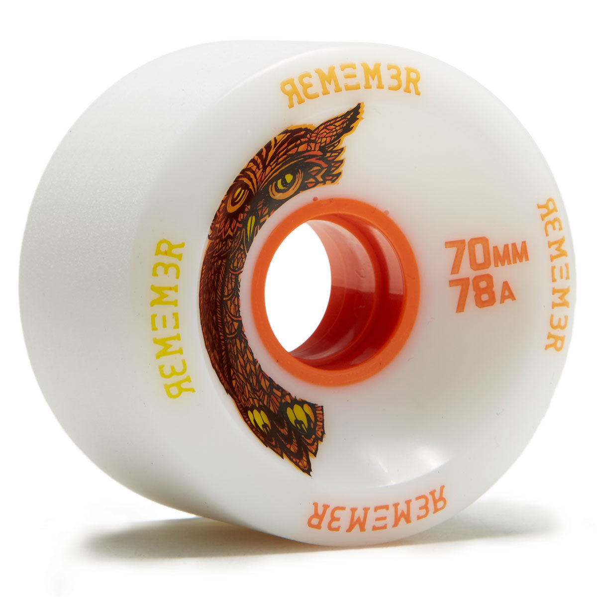 Remember Hoot Slide 78a Longboard Wheels - White - 70mm image 1
