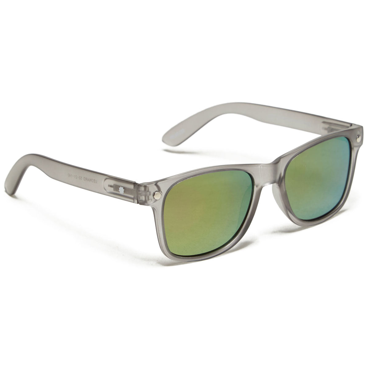 Glassy Leonard Polarized Sunglasses - Matte Dark Grey/Purple Mirror image 1