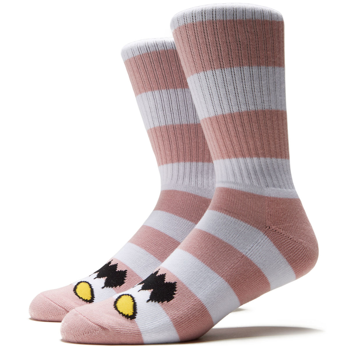 Toy Machine Monster Big Stripe Socks - Mauve