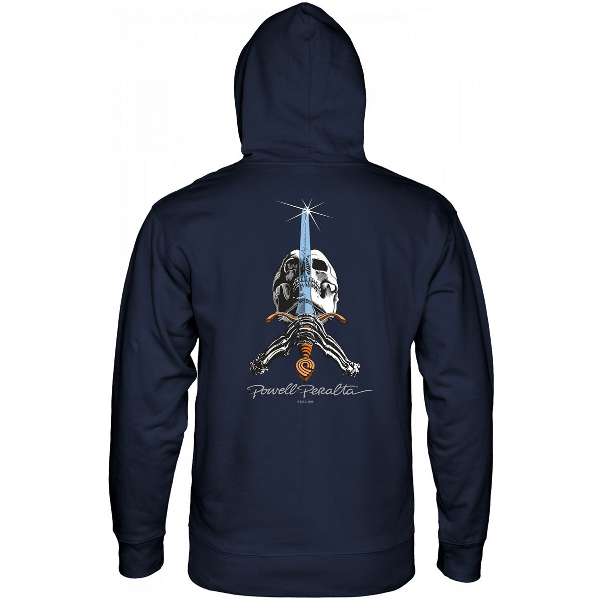 Powell-Peralta Skull And Sword Hoodie - Navy image 2