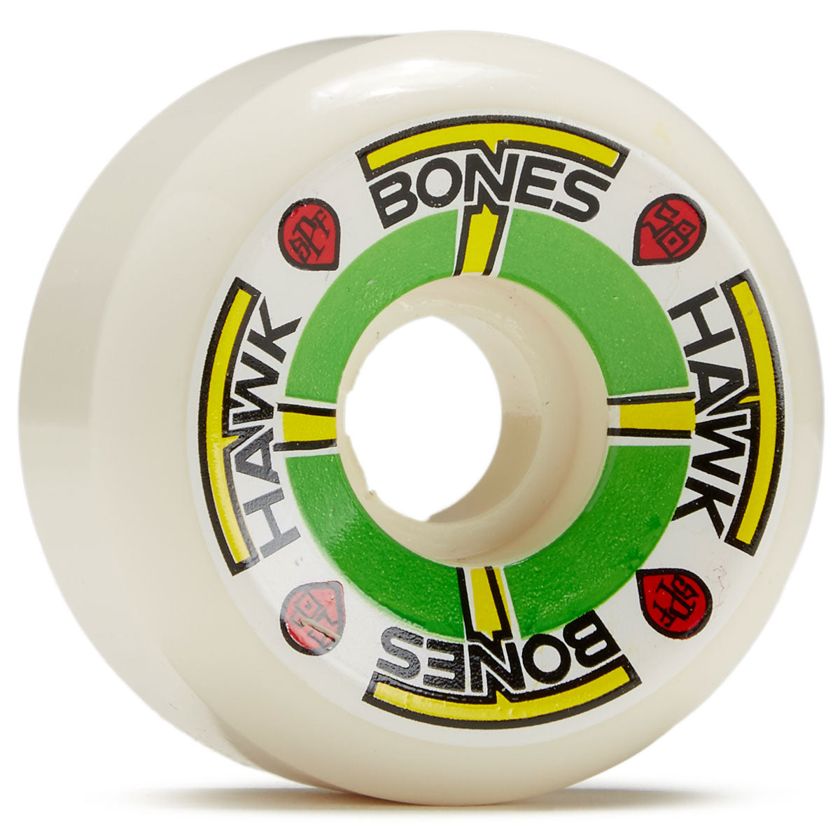 Bones Hawk T-Bones II 84b P5 Sidecut Skateboard Wheels - White - 58mm
