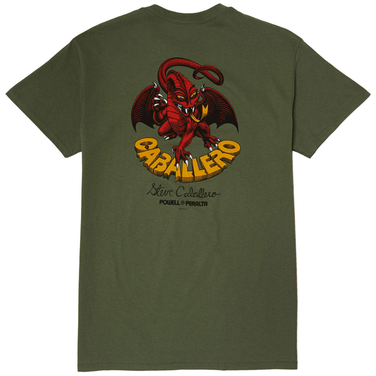 Powell-Peralta Steve Caballero Classic Dragon II T-Shirt - Military Green 2 image 1