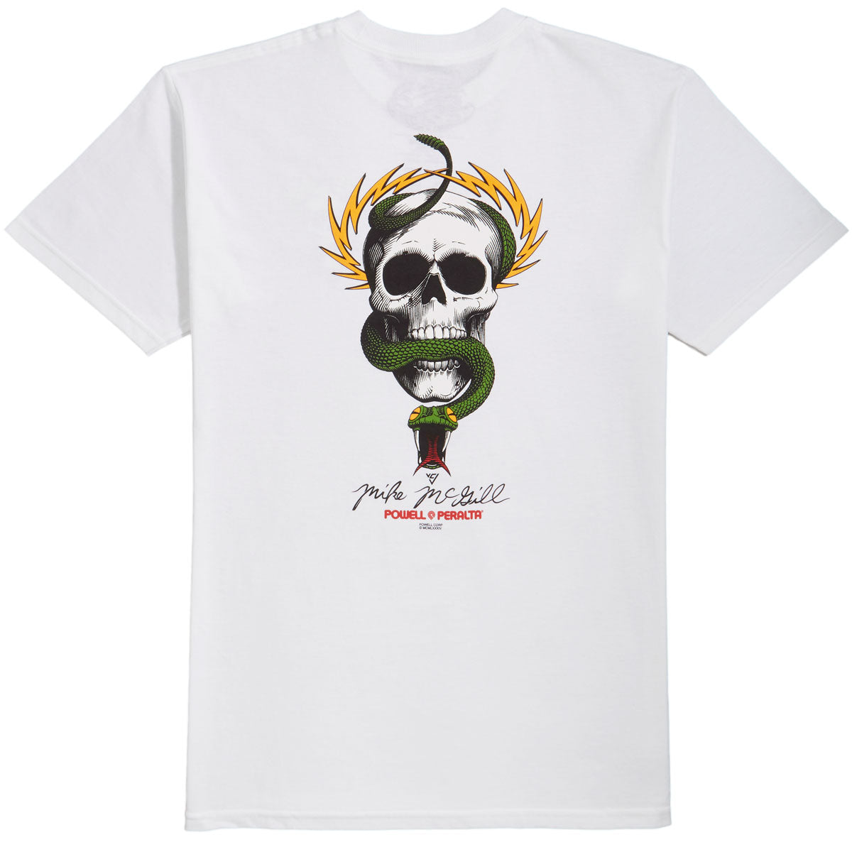 Powell-Peralta McGill Skull and Snake T-Shirt - White image 2