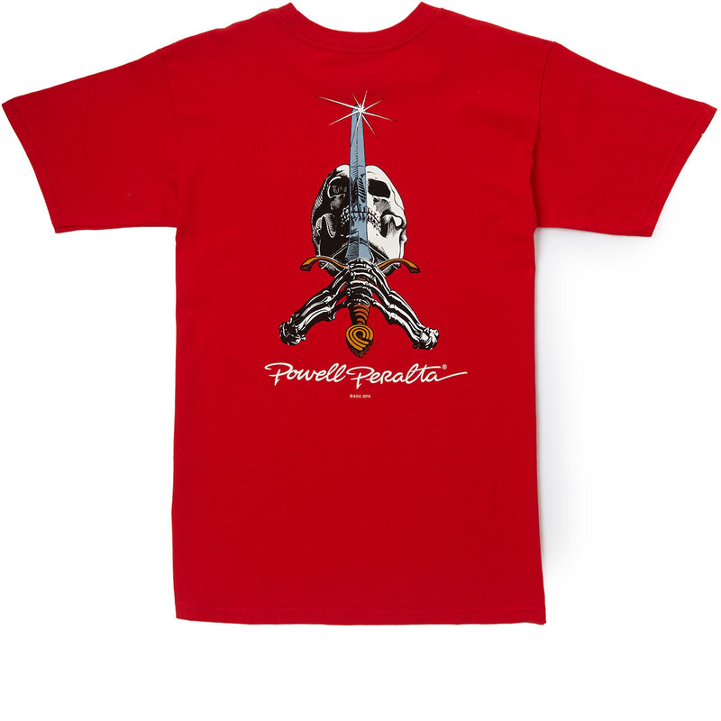 Powell-Peralta Skull And Sword T-Shirt - Red
