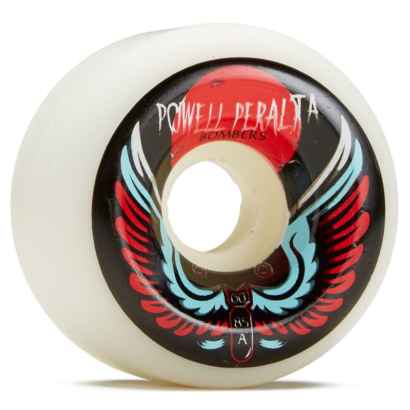 Powell Peralta Bombers 3 85A Skateboard Wheels - White - 60mm