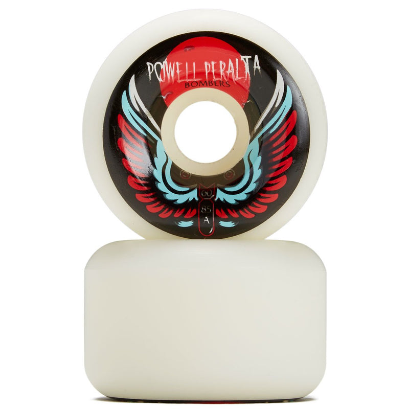 Powell Peralta Bombers 3 85A Skateboard Wheels - White - 60mm