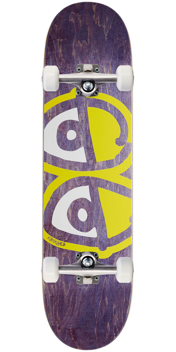 Krooked Team Eyes Skateboard Complete - Yellow - 8.06