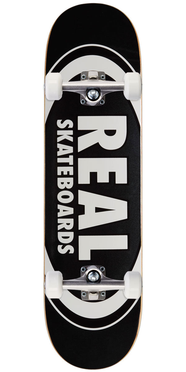 Real Team Classic Oval Skateboard Complete - Black - 8.25