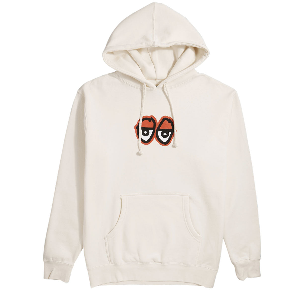 Krooked Eyes Lg Hoodie - Bone/Red image 1