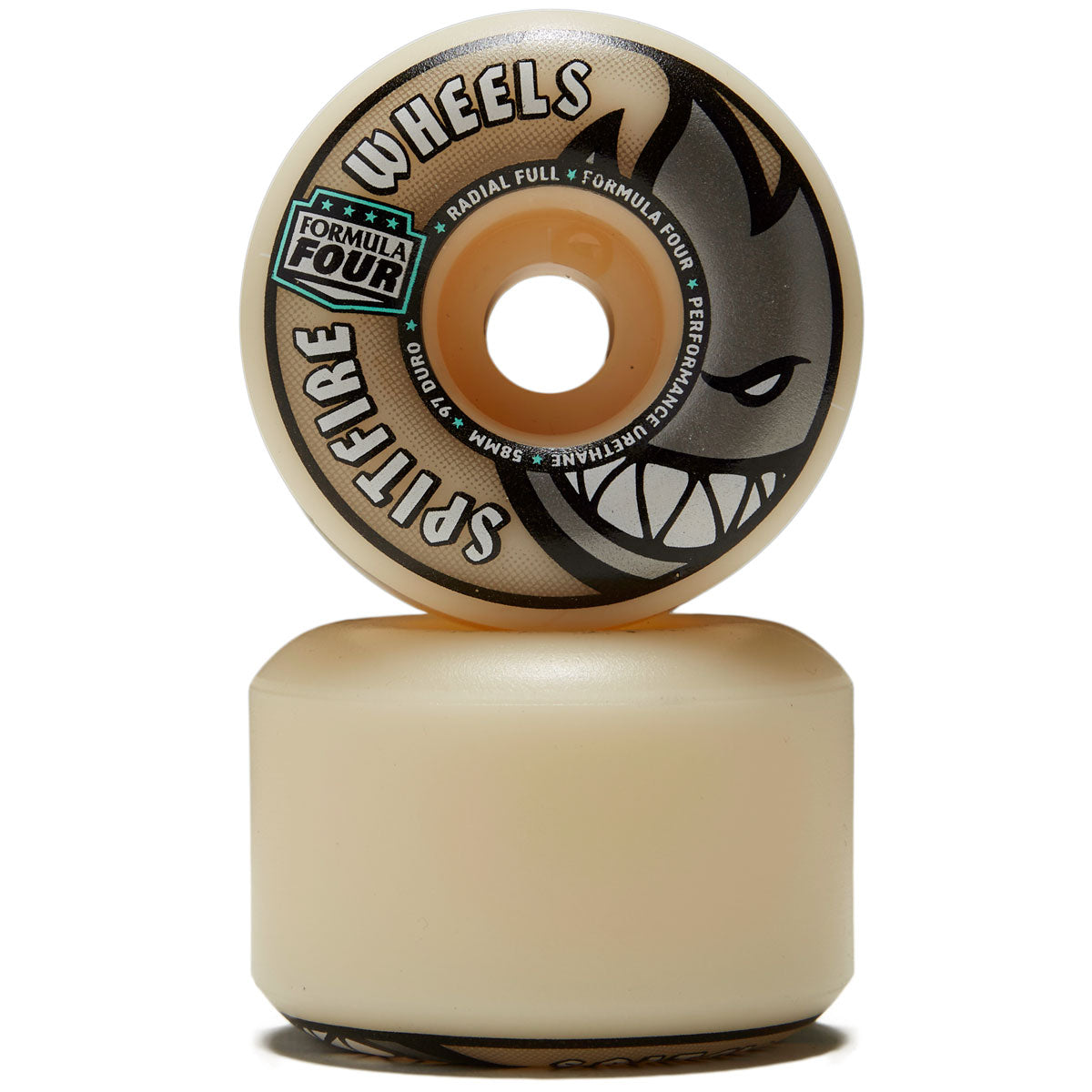 Spitfire F4 97 Radial Full Skateboard Wheels - Natural - 58mm image 2